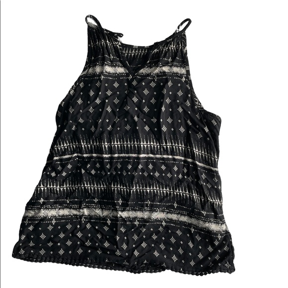 Mudd black and white pattern high neck tank top - Picture 2 of 3